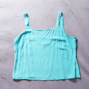 Vintage Tess Teal Silk 90s Tank